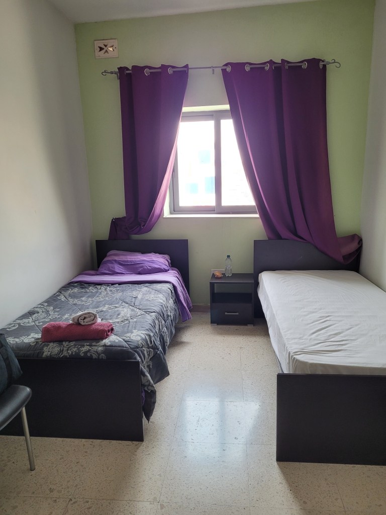 Picture of a minimalistic room in a guest house