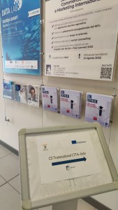 Sign in the school, explaining where meeting is to be held.