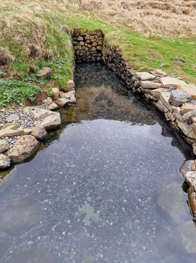 Warm hot spring pool