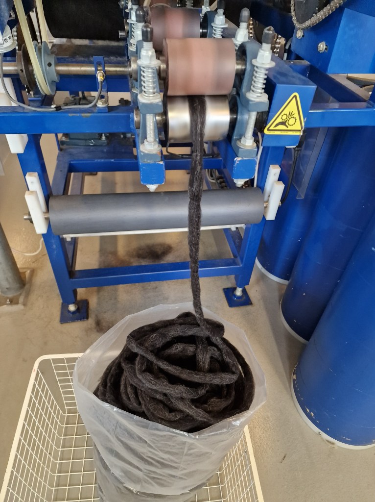 Black yarn making
