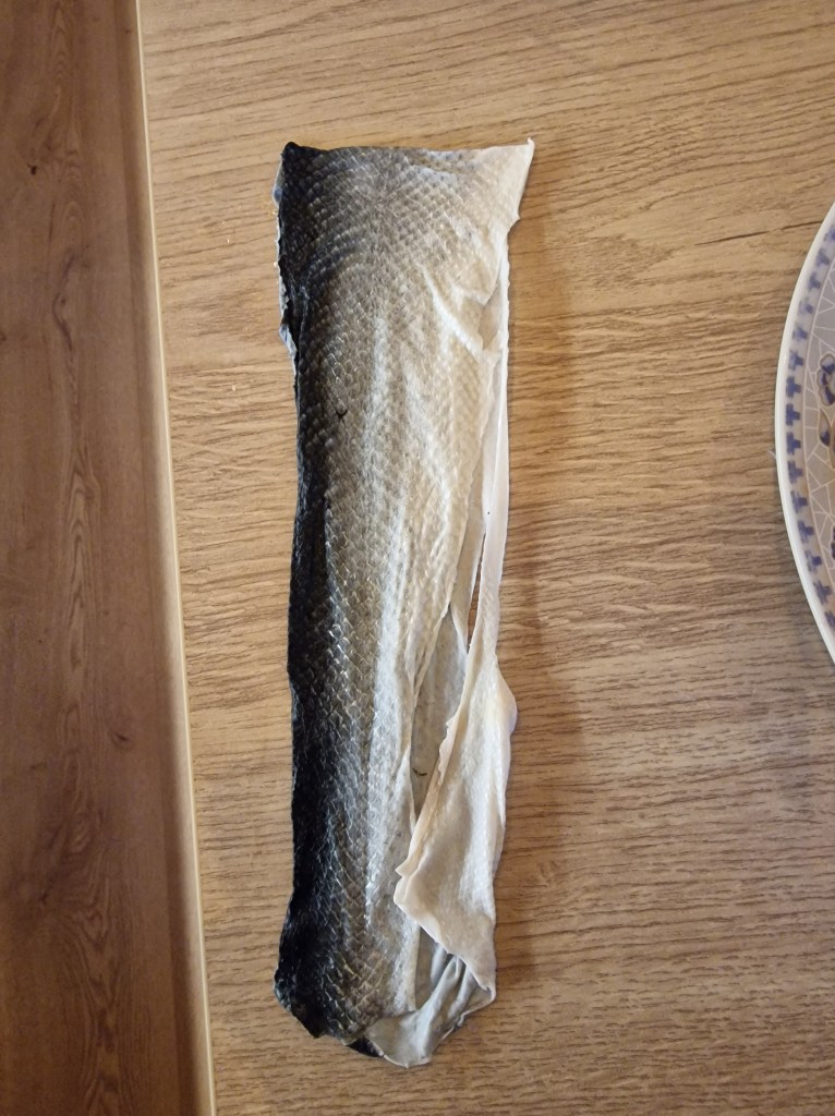 Cleaned fish skin