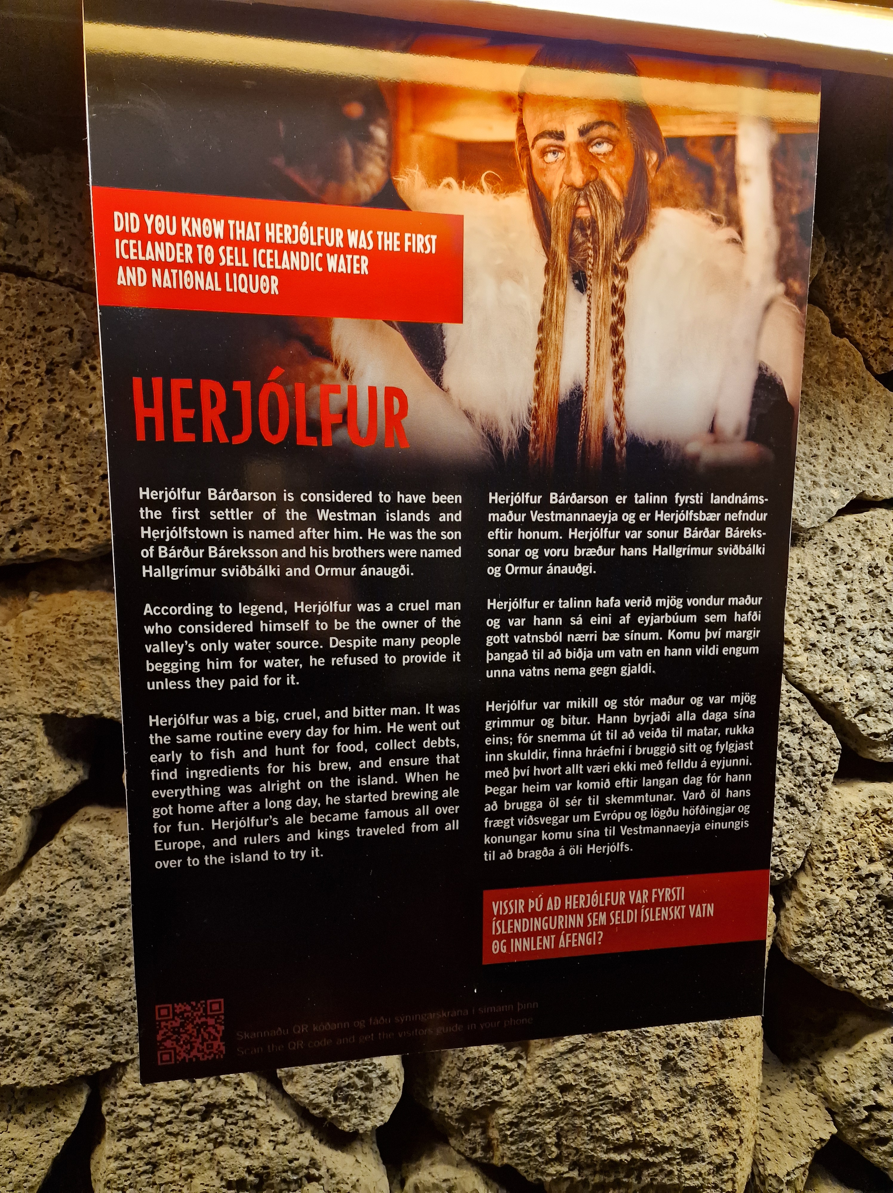 Story board of the first settler, Herjólfur