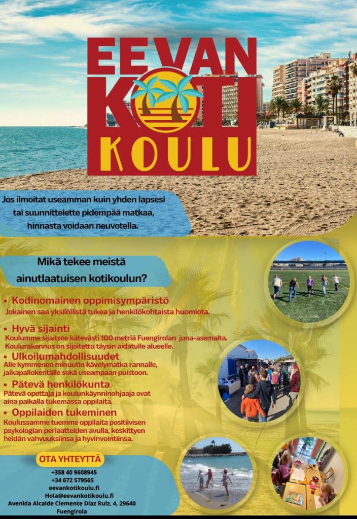 Eevan kotikoulun juliste.