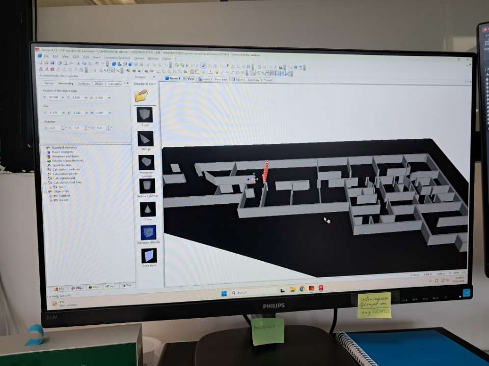 Kuvaa Dialux Software ohjelmistoa